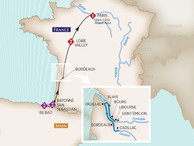 Taste of Bordeaux Map