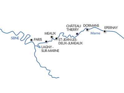 Champagne cruise route