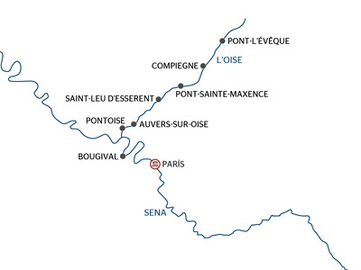 Oise canal map