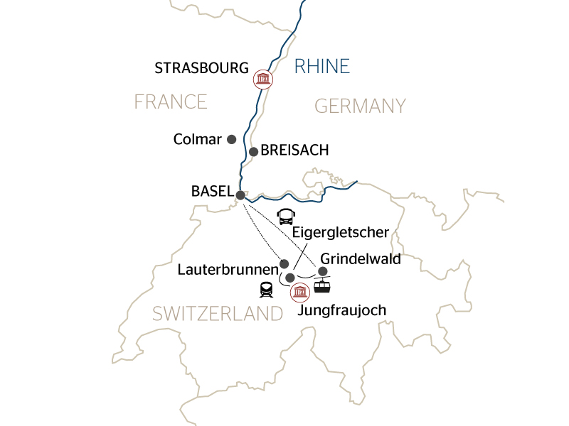 Jungfraujoch Cruise Map