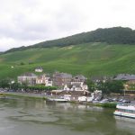 Ships docked on the Moselle River